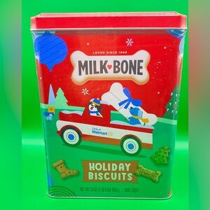 Holiday Biscuits Dog Treats - Red Tin